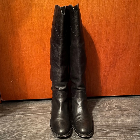 Chanel CC Black Riding High Boots size 39 - Picture 2 of 16